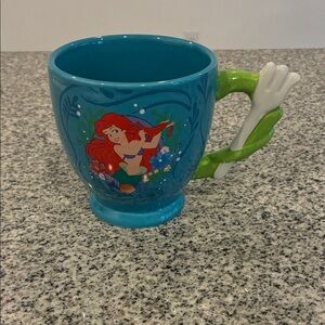 Disney’s Ariel Themed Blue Mug with Green Handle